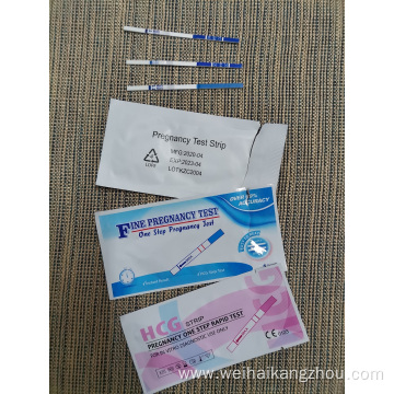 HCG self rapid pregnancy test strip midstream on sale export with US FDA approve